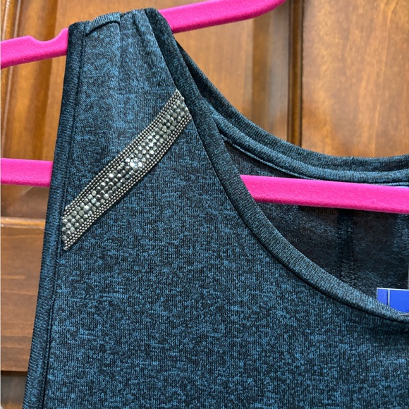 NWT Apt 9 blue sleeveless embellished tunic. XL - Picture 2 of 5
